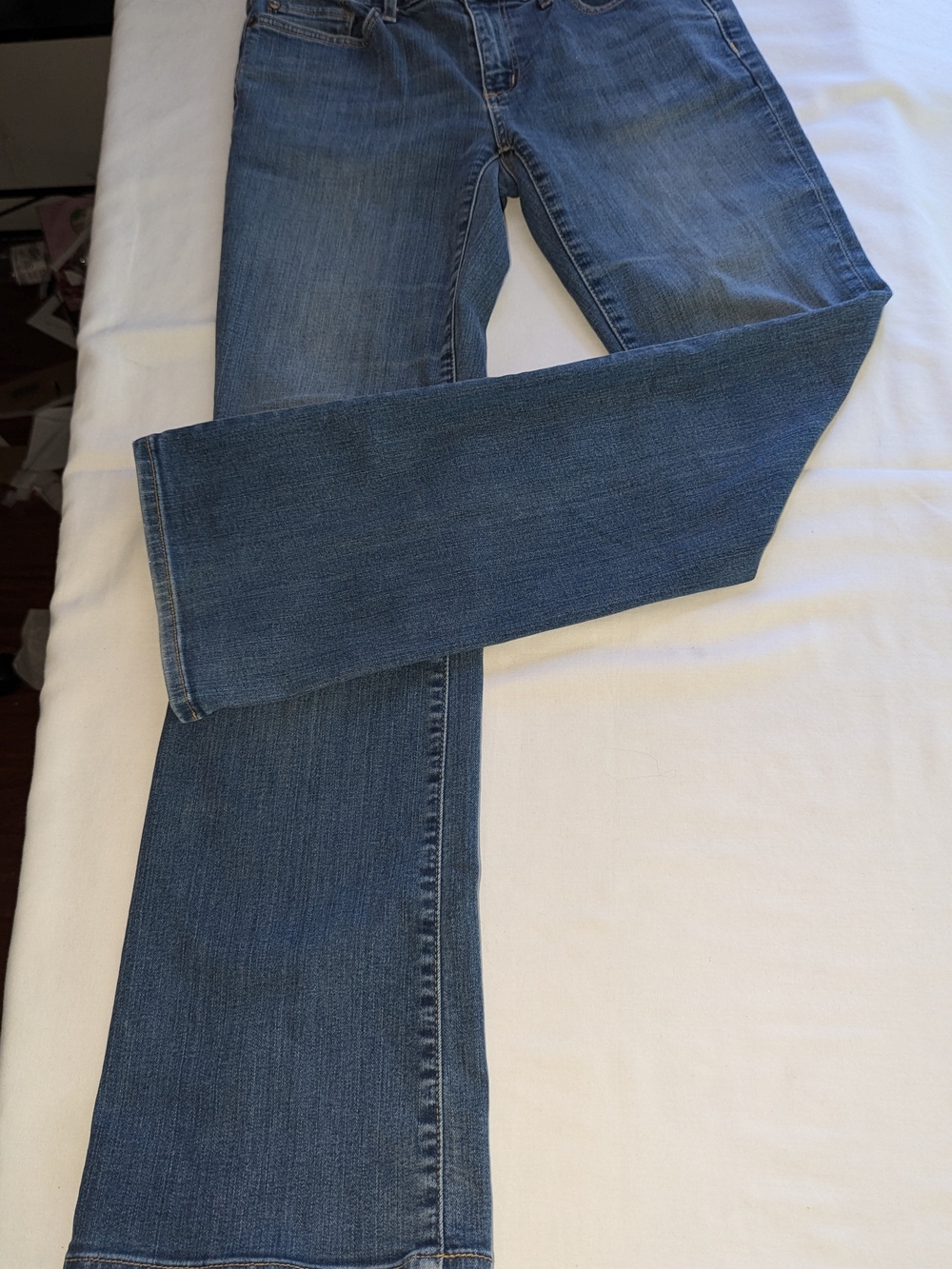 Eddie Bauer Mid Rise Y2k Baby Flare Denim Indie Retro Western 5 Pockets S4